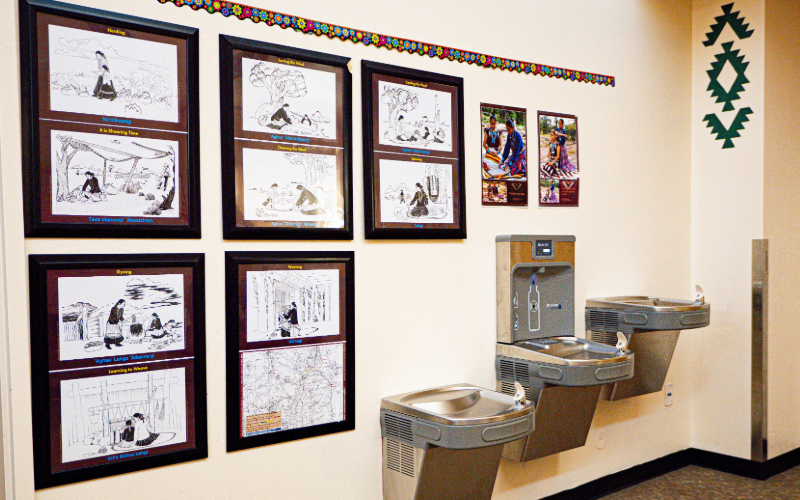 Culture wall in residential common room